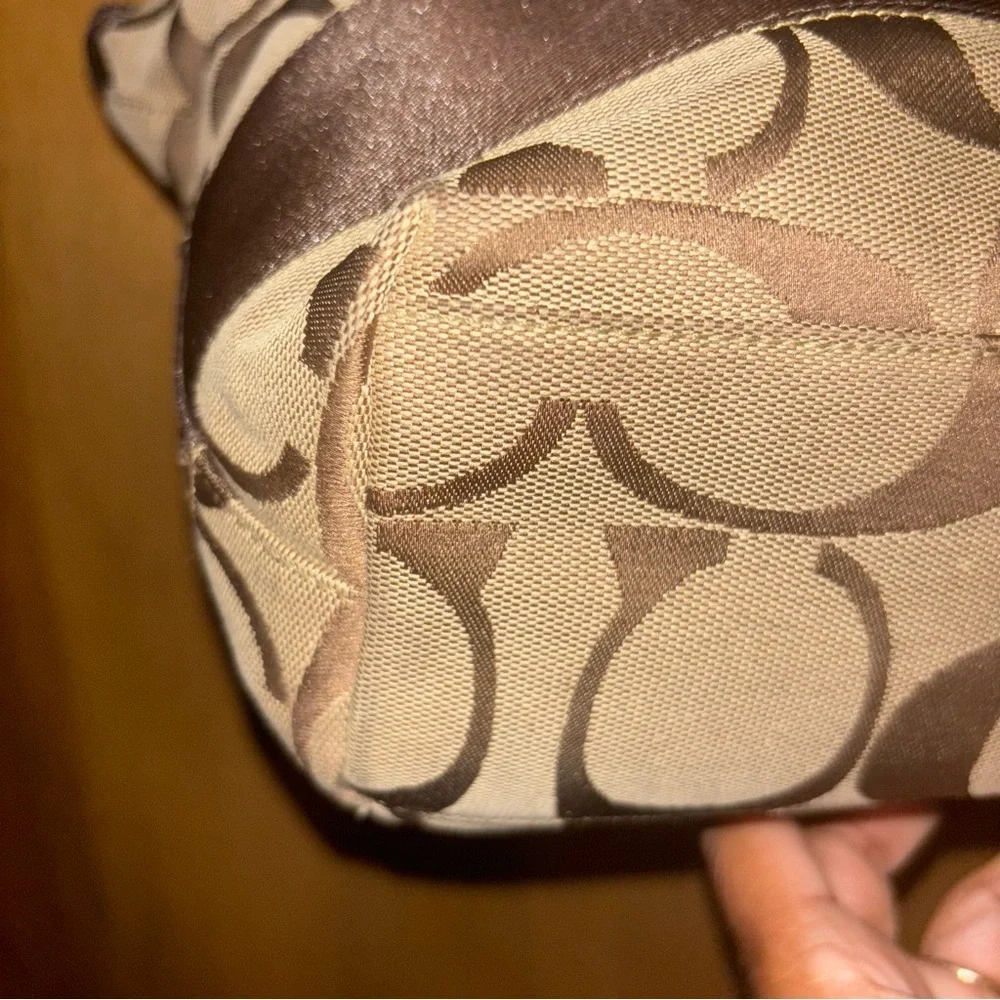 Coach Brown and Tan Tote Bag